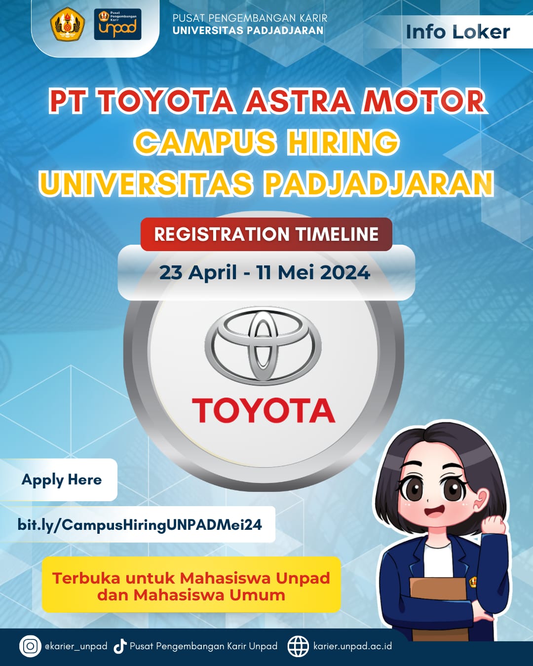 Berita TOYOTA Pusat Pengembangan Karir Universitas Padjadjaran